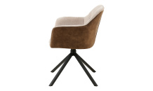 Jídelní židle SINES hnědá/béžový samet