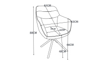 Jídelní židle KANADER šedá