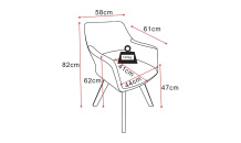 Jídelní židle LAMILA antracit