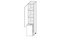 Potravinová skříň VIANO 2D14k 40+cargo efekt chrom