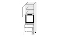 Skříň pro vestavbu VIANO D14 RU/3M