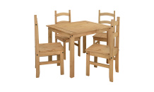 Jídelní set CORONA 3 vosk medová, stůl 100 x 80