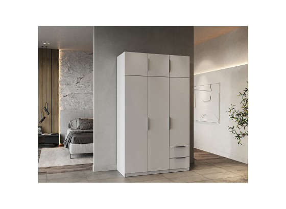 Skříň 6 dveří GHOST bílá