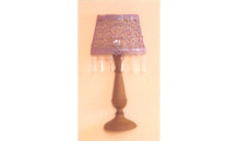 Nástěnná dekorativní kovová lampa fialová/hnědá