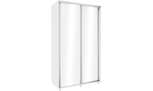 Šatní skříň 120 cm bílá/ bílý lesk