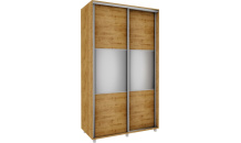 Šatní skříň 120 cm dub soma tmavý se zrcadlem