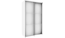Šatní skříň 120 cm bílý mat se zrcadlem