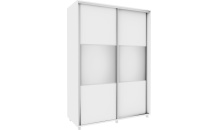 Šatní skříň 150 cm bílý mat se zrcadlem