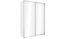 Šatní skříň 150 cm bílá/ bílý lesk