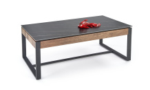 Konferenční stolek RAMONA černý mramor/ ořech/ černá