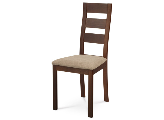 Jídelní židle BC-2603 WAL béžová/ ořech