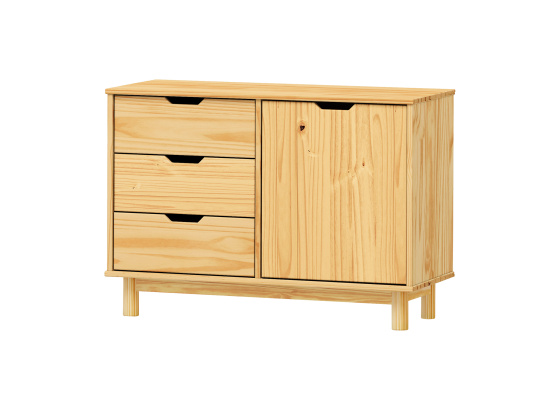 Komoda 1 dveře + 3 zásuvky BONITO 2 lak