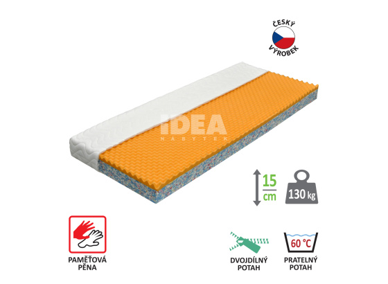 Matrace s potahem IDEA VISCO 80x200x15 cm M31