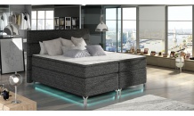 Postel boxspring AMADEO+LED 160x200 Berlin 02 