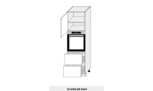 Skříň pro vestavbu PLATINIUM D14 RU/2M 356 pro troubu