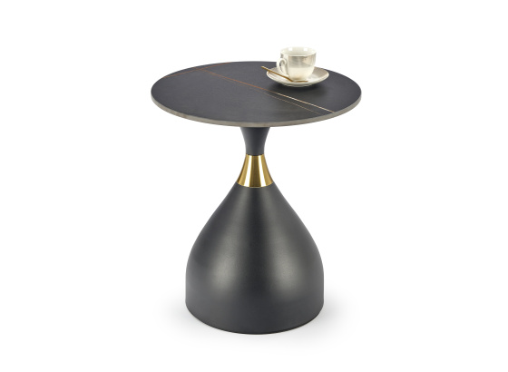 Konferenční stolek SCALITA černý mramor/ černá/ zlatá