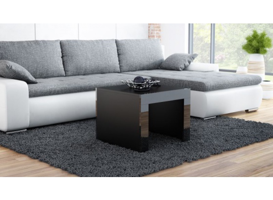 Konferenční stolek TESS 60x60 černý mat/černý lesk