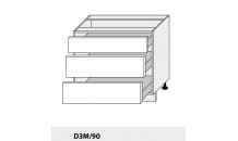 Dolní skříňka kuchyně Quantum D3M 90/grey