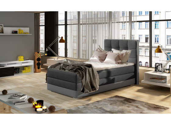 Postel boxspring Aster 90x200 Inari 96/ eko kůže Soft 29 Levá