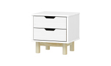 Noční stolek 2 zásuvky BONITO 2 bílý lak