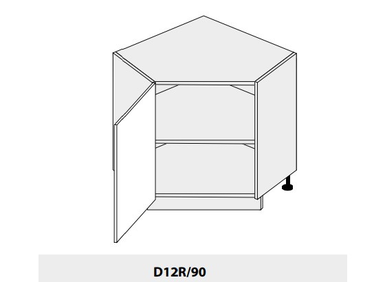 Dolní skříňka PLATINIUM D12R/90 bílá