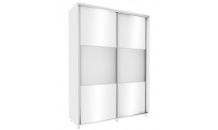 Skříň SZP180W-BIP/L bílý lesk se zrcadlem