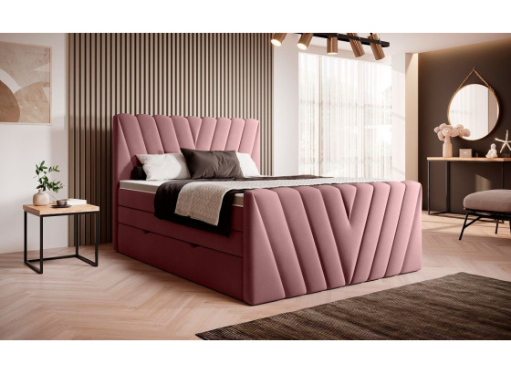 Postel boxspring CANDICE 140x200 Velvetmat 24