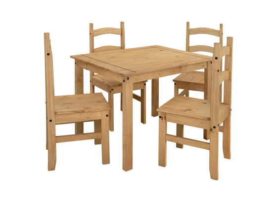 Jídelní set CORONA 3 vosk medová, stůl 100 x 80