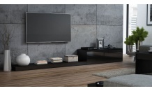 Televizní stolek LIFE RTV černý mat/černý lesk