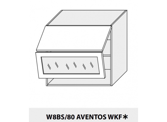 Horní skříňka kuchyně Quantum W8BS 80 AV WKF bílá
