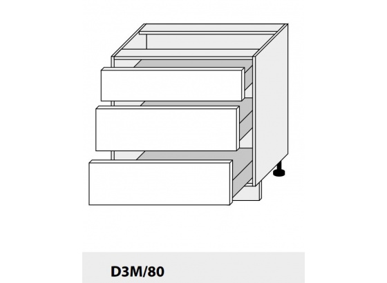 Dolní skříňka kuchyně Quantum D3M 80 bílá 