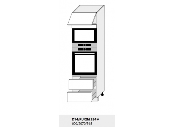 Dolní skříňka kuchyně Quantum D14RU 2M 284 vestavba bílá