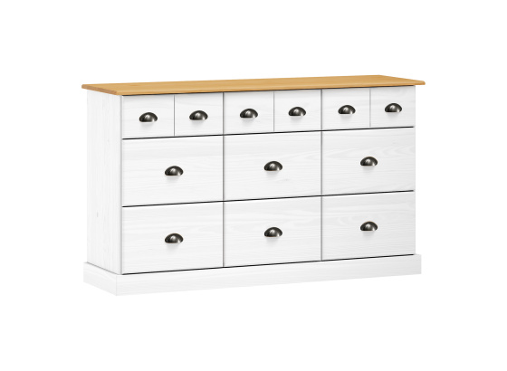 Komoda 6+3 zásuvky STANFORD bílý lak