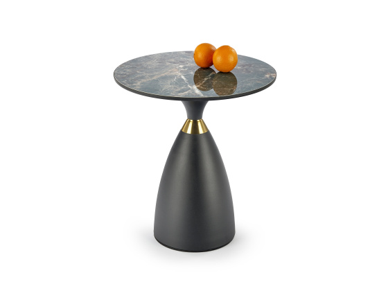 Konferenční stolek MORENA zelený mramor/ černá/ zlatá