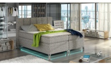 Postel boxspring BASILIO+LED 140x200 Berlin 01