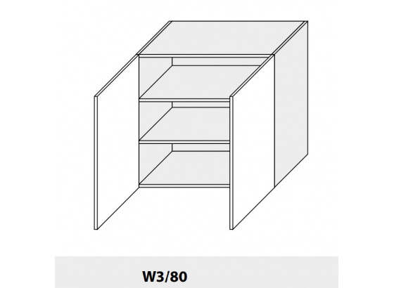 Horní skříňka PLATINIUM W3/80 bílá