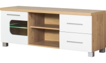 TV stolek PANAMA PA13 dub soma tm./ bílý lesk