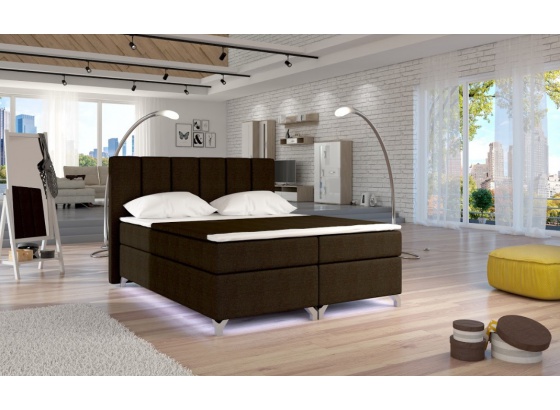 Postel boxspring BASILIO+LED 180x200 Sawana 26