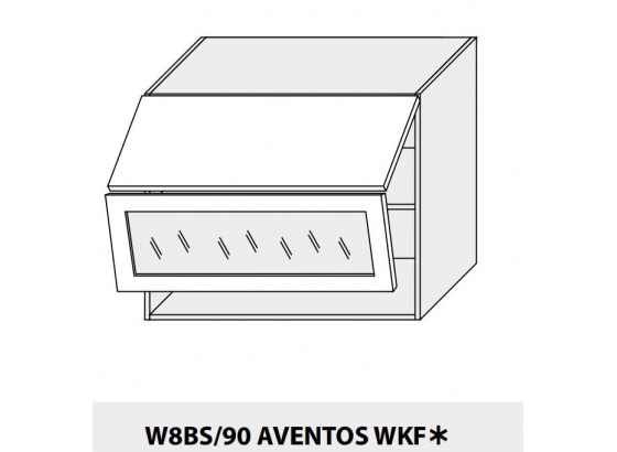 Horní skříňka kuchyně QUANTUM W8BS 90 AV WKF/grey