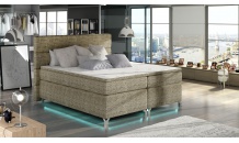 Postel boxspring AMADEO+LED 140x200 Berlin 03