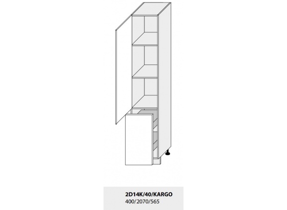 Skříň na potraviny PLATINIUM 2D14K/40 + cargo grey