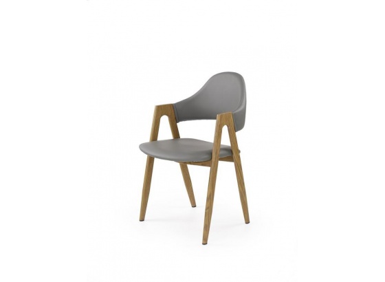 Jídelní židle K247 šedá/ dub medový 