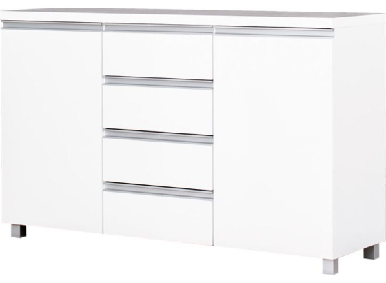 Komoda  AGA  AG05 bílá/ bílý lesk