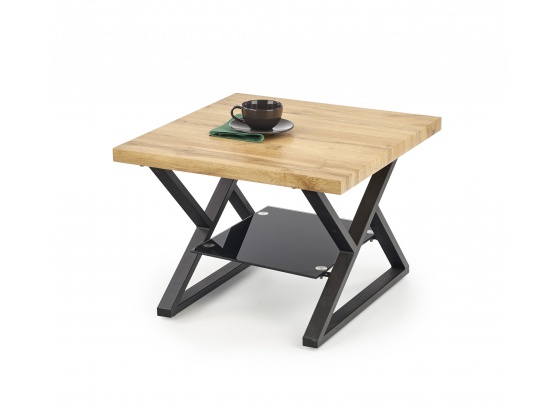 Odkládací stolek XENA čtverec černá/dub