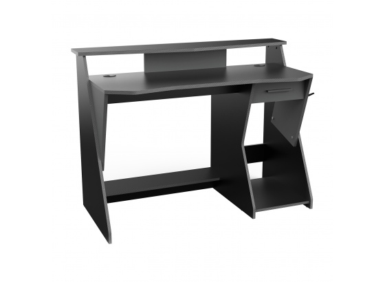 PC stůl SKIN šedý/černý