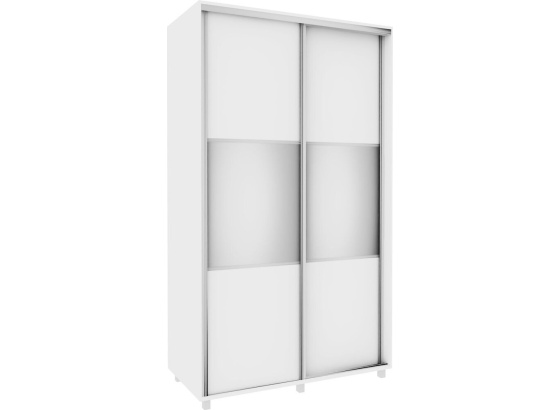 Šatní skříň 120 cm bílý mat se zrcadlem 