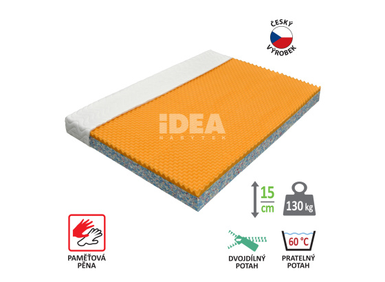 Matrace s potahem IDEA VISCO 140x200x15 M18
