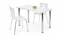 Jídelní stůl MODEX 120 bílá/chrom