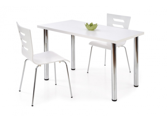 Jídelní stůl MODEX 120 bílá/chrom