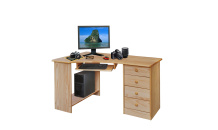 PC stůl rohový 8846 masiv lakovaný